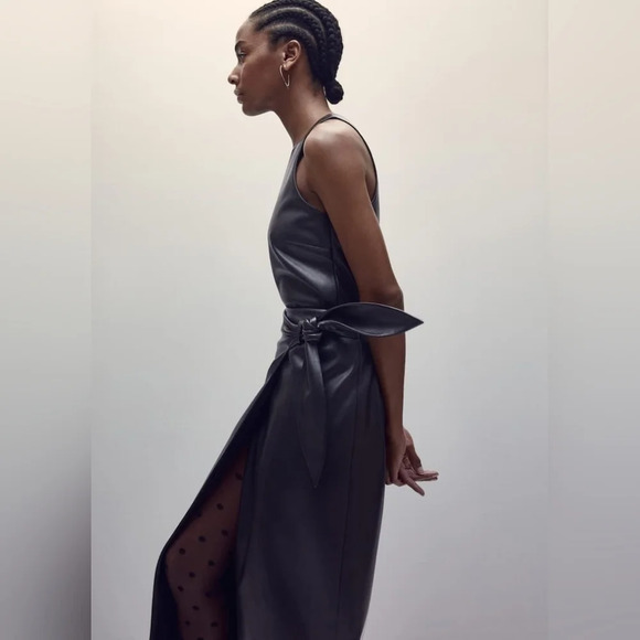 Mango [S] Leather-effect wrap  skirt - Picture 10 of 12